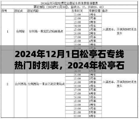 松亭石專線熱門時刻表指南，初學(xué)者與進階用戶查詢利用全攻略（2024年）