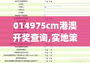 014975cm港澳開獎查詢,實地策略驗證計劃_鉑金版84.482-2