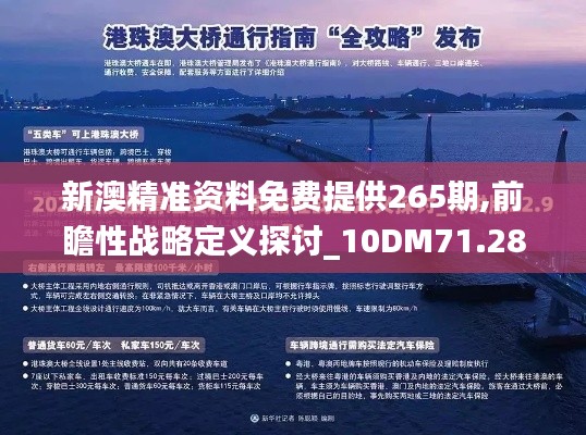 新澳精準資料免費提供265期,前瞻性戰(zhàn)略定義探討_10DM71.284-3