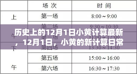 歷史上的12月1日，小黃的計算日常與暖心友情的最新篇章
