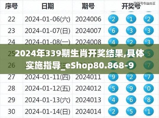 2024年339期生肖開獎結(jié)果,具體實施指導(dǎo)_eShop80.868-9