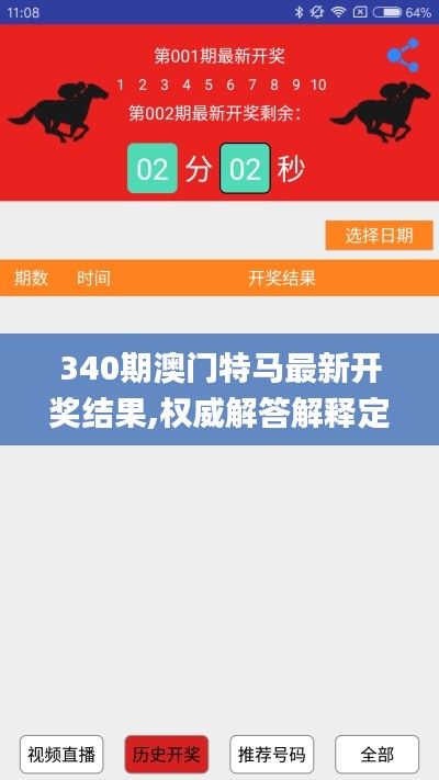 340期澳門特馬最新開獎結(jié)果,權(quán)威解答解釋定義_Harmony款93.962-3