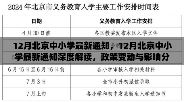 北京中小學(xué)十二月政策更新解讀，深度分析政策變動與影響