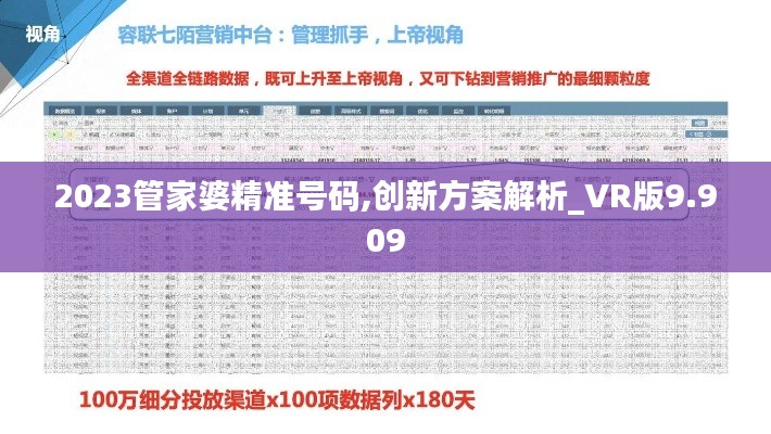 2023管家婆精準(zhǔn)號碼,創(chuàng)新方案解析_VR版9.909