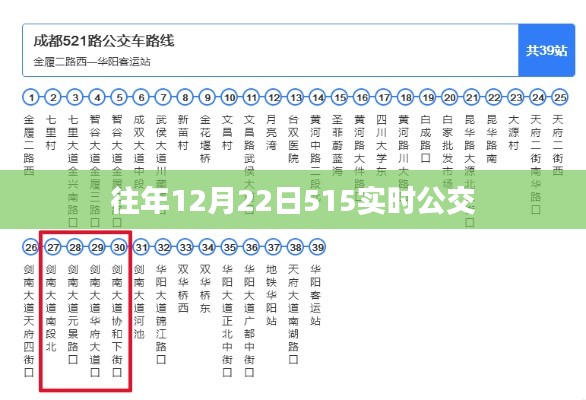冬至時節(jié)公交實時查詢，12月22日515公交動態(tài)