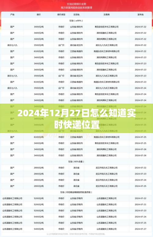 如何查詢實時快遞位置？日期，2024年12月27日