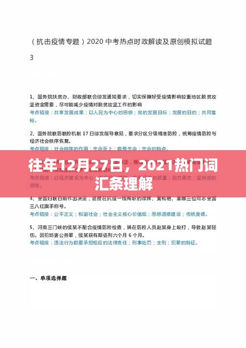 熱門詞匯條解讀，回顧往年12月27日趨勢分析