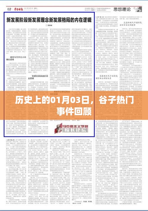 谷子熱門事件回顧，歷史上的1月3日回顧