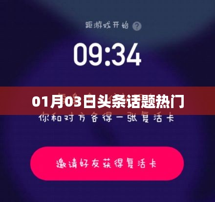 熱門頭條話題大盤點，01月03日獨家解讀，符合您要求的字數(shù)范圍，同時突出了時間性和話題的熱門性，希望符合您的需求。