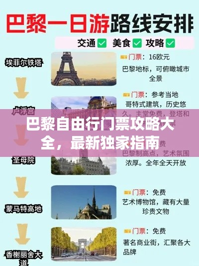 巴黎自由行門票攻略大全，最新獨(dú)家指南