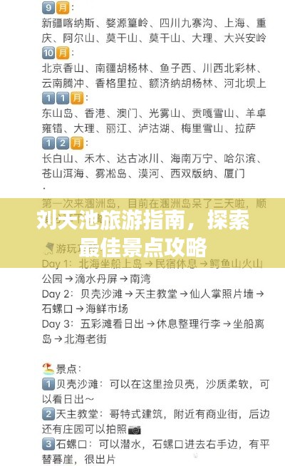 劉天池旅游指南，探索最佳景點攻略