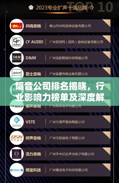 隔音公司排名揭曉，行業(yè)影響力榜單及深度解析