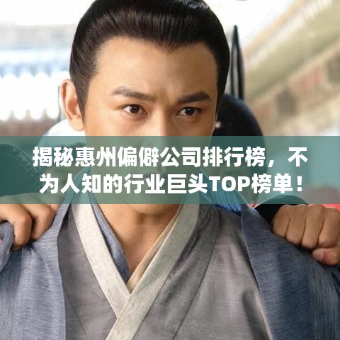 揭秘惠州偏僻公司排行榜，不為人知的行業(yè)巨頭TOP榜單！