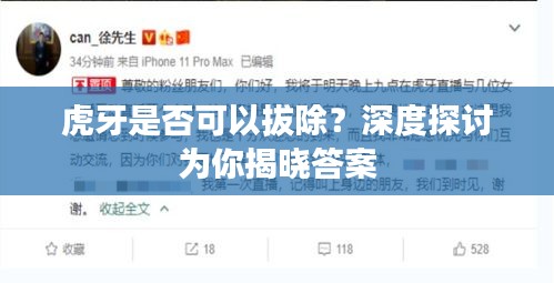 虎牙是否可以拔除？深度探討為你揭曉答案