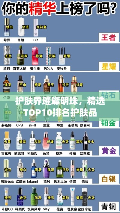 護(hù)膚界璀璨明珠，精選TOP10排名護(hù)膚品