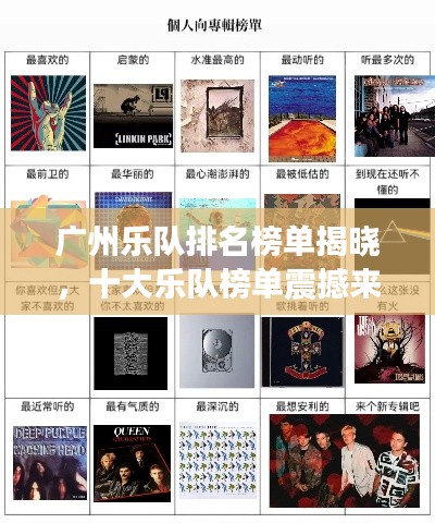 廣州樂隊排名榜單揭曉，十大樂隊榜單震撼來襲！