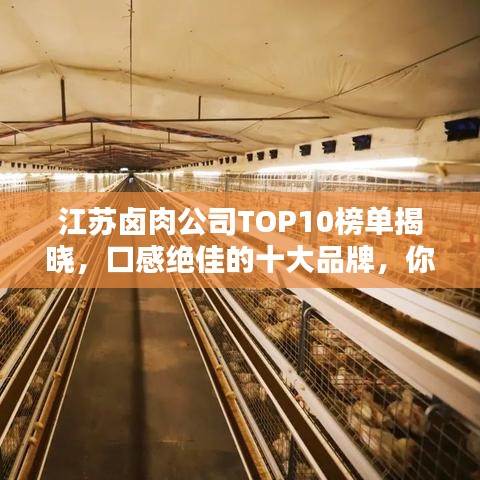 江蘇鹵肉公司TOP10榜單揭曉，口感絕佳的十大品牌，你吃過幾家？
