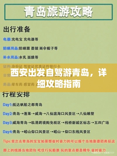 西安出發(fā)自駕游青島，詳細(xì)攻略指南