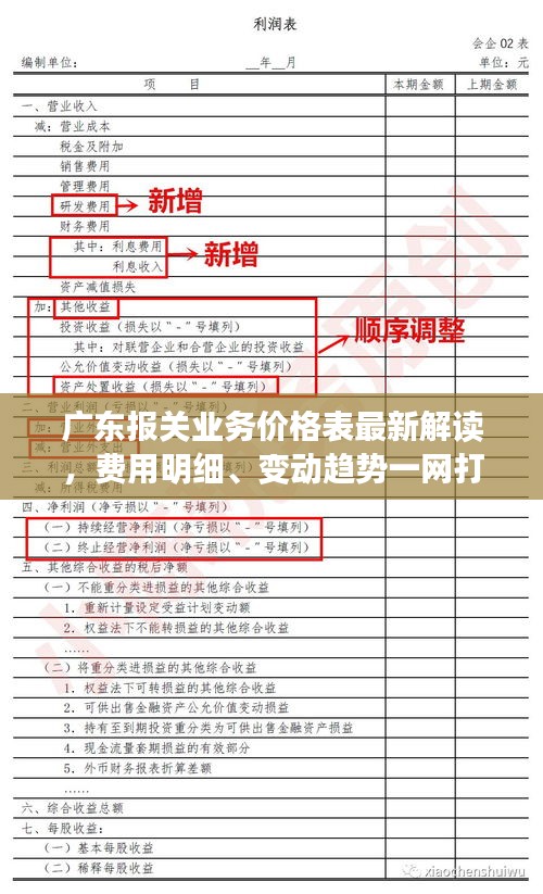 廣東報(bào)關(guān)業(yè)務(wù)價(jià)格表最新解讀，費(fèi)用明細(xì)、變動(dòng)趨勢(shì)一網(wǎng)打盡！