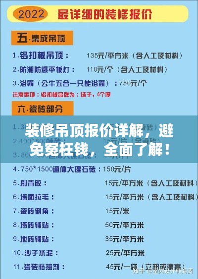 裝修吊頂報(bào)價(jià)詳解，避免冤枉錢，全面了解！