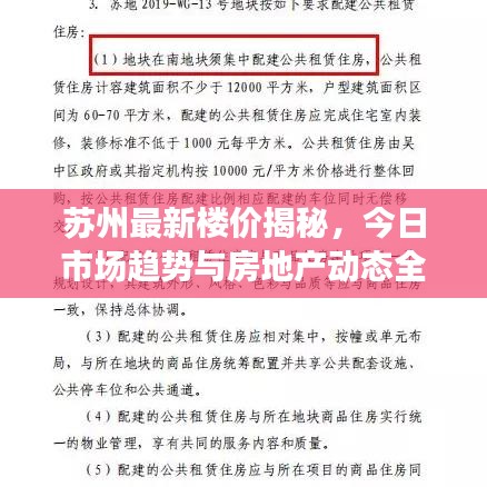 蘇州最新樓價揭秘，今日市場趨勢與房地產動態(tài)全解析