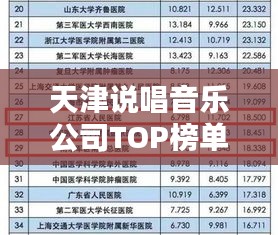 天津說唱音樂公司TOP榜單，熱門公司與排名一網(wǎng)打盡！