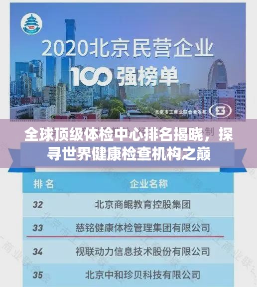 全球頂級(jí)體檢中心排名揭曉，探尋世界健康檢查機(jī)構(gòu)之巔