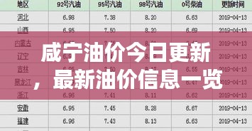 咸寧油價(jià)今日更新，最新油價(jià)信息一覽