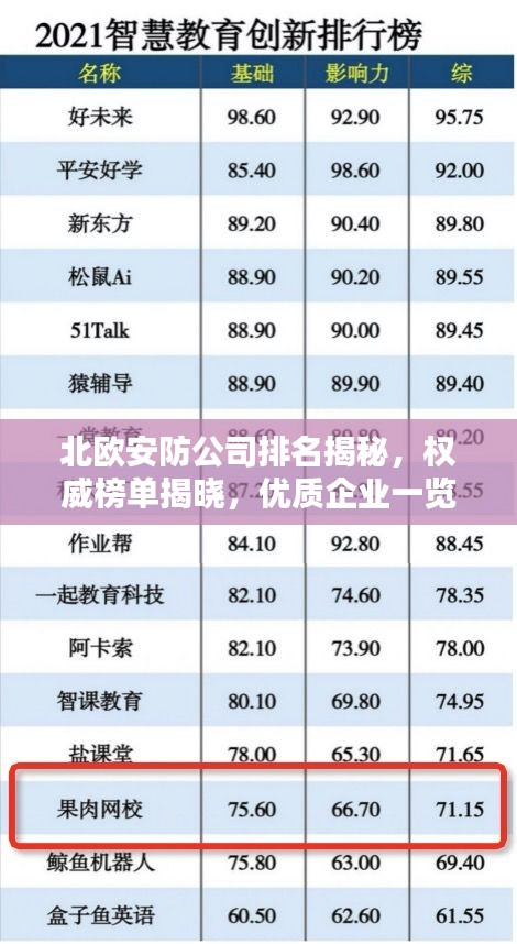 北歐安防公司排名揭秘，權(quán)威榜單揭曉，優(yōu)質(zhì)企業(yè)一覽無遺